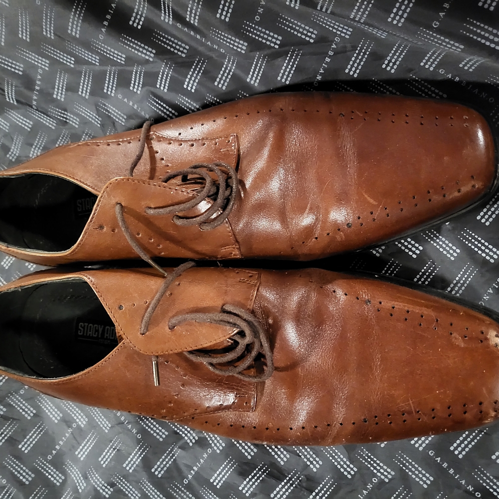 Stacy Adams Brown Leather Oxford Shoes Classic Design